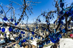 Visite Cappadoce, Turquie aux Nazar Boncuk, contre le mauvais œil