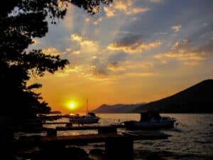 Randonnée Croatie coucher de soleil Akaoka