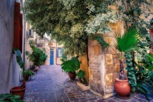 Randonnée Crète ruelle Chania Akaoka