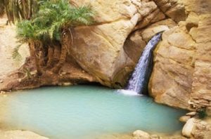 Voyage en Tunisie : source d'eau chaude dans un lieu désertique Akaoka