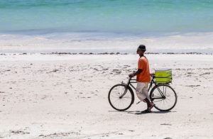 Voyage en Mauritanie : cycliste dans le Parc national du Banc d'Arguin Akaoka